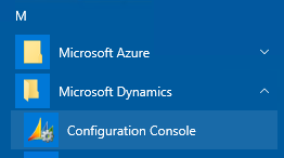How to access the Microsoft Management Reporter Configuration Console from the start menu