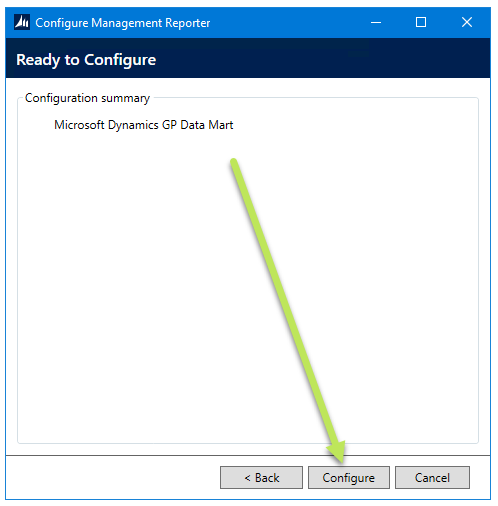 How to finish the ERP Integration configuration in Management Reporter.
