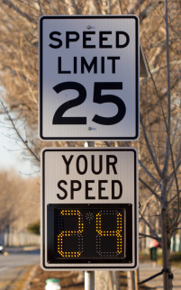 Example of exception reporting - slow down to speed limit